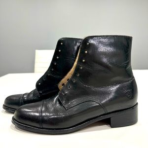 Ariat Paddock Boots Black Leather Lace Up Equestrian Riding Shoes Womens Size 7B